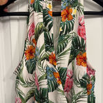 Rachel Zoe  Halter Top Neck Keyhole Back Floral Photo 0