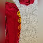 Aviator Nation  Smiley Hoodie Jogger Set Sz XL in Red Photo 5