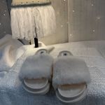 Steve Madden  White Furry Slippers Photo 1