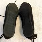 Charles Albert Solid Black Lace Up Almond Toe Flats Size 6 Photo 10