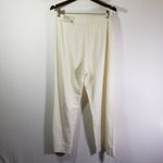 Soft Surroundings New Women's 18 Ivory Cream Wide Leg, Cotton Pants Photo 1