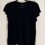 Michael Lauren $75  navy Flutter Sleeve Rib Tee - Small Photo 0