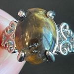 Tigers eye stone ring size 7.75 Photo 4