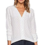 Equipment ✨Adalyn Uniform Dot Sz Large Blouse in Ivory White ✨ Photo 0