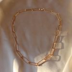 Boutique Gold Large Link Paperclip Chain Necklace  Photo 0