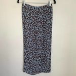 ZARA NWT  Draped Floral Print Skirt Brown Blue Photo 7