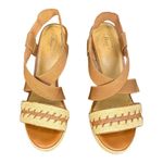 G.H Bass & co women’s size 8.5 espadrille heels brown with beige rope detail​​ Photo 3
