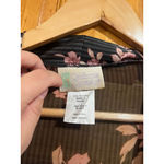 Vintage California Dynasty 2 Piece Floral Feminine Slip and Robe Set Size Small Black Photo 11