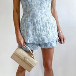 Amanda Uprichard  Empire Floral Jacquard Minidress in Flores Brocade Large NWT Photo 0