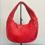 GLB | Woven Leather Hobo Bag Red Photo 0