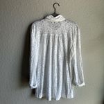 Eddie Bauer 🤍 White Sheer Print Button Down Shirt with Cuffs Photo 2