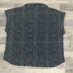 Adrianna Papell  Black White Stripe Cuff Sleeve Knit Top Stretchy Q21 Photo 4