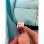 70s Vintage Custom Aqua Maxi Dress Wedding Sz Medium Blue Photo 1