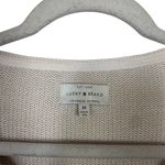 Lucky Brand Womens Sz M Ivory Sweater Vest Crochet Boho Knit Woven Poncho Tassel Photo 4