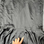 Lulus Black Tie Optional Satin Ruffled Midi Dress Photo 11