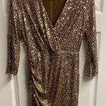 NWT Sadey With Love Italian Brown Sequin Mini Dress Size Small Photo 0