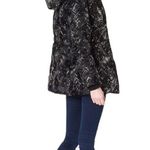 Desigual Parka 4 Black Gold Puffy Sweater Inset Hood Faux Fur New US 4 Photo 8