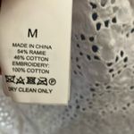 Kate Spade : White Cotton Blend Embroidered Eyelet Sleeveless Top- M Photo 2