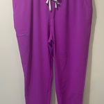 FIGS Womens New  High Waisted Zamora Yoga Jogger Scrub Pant Purple Jolt 5XLT Photo 0