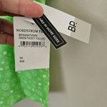 BP Halter Crop Top Neon Green Frosty Follard Floral Print Casual Neutral Photo 5