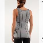 Lululemon  | Women's Gray Striped Ruched Athletic Pocket Tank Top Photo 1