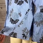 Habitat , clothes to live in blue floral linen button down blouse size xs Photo 7