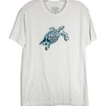 Vera Bradley Medium Tee Shirt White Short Sleeve Turtle Floral Paisley Blue 1438 Photo 6