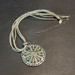 Lia Sophia  silver tone floral pendent necklace Photo 10