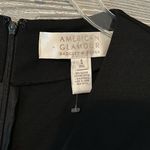 Badgley Mischka  American Glamour Faux Wrap Dress Size‎ S Black Beaded Waist Photo 1