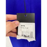 La Femme  Royal Blue One-Shoulder Slit Formal Jersey Gown Size 0 NWT Photo 6