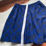 Merona Blue & Black Patterned Print Full Skirt XS Photo 3