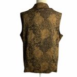 Vintage Briggs Sleeveless Zipper Front Vest 12PE Brown Size 18 Photo 2