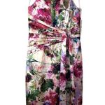 Eliza J New  Size 8 Floral Printed Cut Out Sash Dress Watercolor Art To Wear NWT Photo 0
