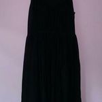 Suzi Chin Midi Dress Size 6 Black Silk Chiffon Babydoll Whimsigoth Fairy Photo 0