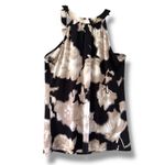 INC Women's Embellished Floral Tank Top M Black Beige Sparkle Bling Size M Photo 1