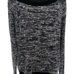 Eileen Fisher Women’s Size Large Black White Mélange Linen Cotton Twist Sweater Photo 0