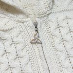 Vintage Aran Crafts Merino Wool Sweater Cardigan Cream Hooded Zip 2X XXL Photo 3