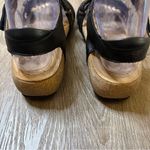 Taos Trulie Leather Sandals Black Braided Slingback Size 6 Photo 7