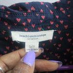 BeachLunchLounge all over hearts shirt long sleeve in black and red size large. Photo 5