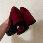 Naturalizer  Helena red satin pointy pointed toe thick block heels 6.5W Photo 2