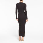 SKIMS Fits Everybody crew Neck long sleeve Dress, BLACK, XX-SMALL, $88 Photo 1