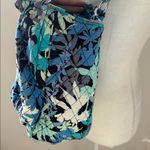 Vera Bradley  Blue/Green/Black Quilted Large Floral Print Purse Photo 4