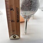 Allegra K  Ankle Strap Heels Womens 7 Silver Glitter Criss Cross Stiletto Party‎ Photo 5