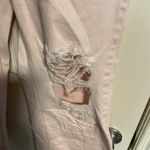 Pink Flare Wide Leg Distressed Jeans Size undefined Photo 5