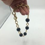 Kate Spade Black Gold Rhinestone Statement Jewelry Ball Round Photo 3