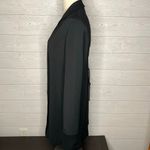 J.Jill black stretch wool blend swing coat Size 6 Tall Photo 2