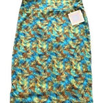 LuLaRoe  Green Blue Yellow Tropical Pencil Cassie Skirt Size Med NWT #7168 Photo 0
