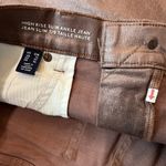 Lands’ End Rose Gold Metallic Ankle Jeans NEW Size 22W Pink Photo 2