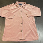 Liz Claiborne women's 100% silk velvet pink button down shirt size S B-1005 Photo 0