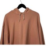 Adidas Peach Cropped Boxy Fit Long Sleeve Hoodie Sweatshirt Women's Size Large Photo 2